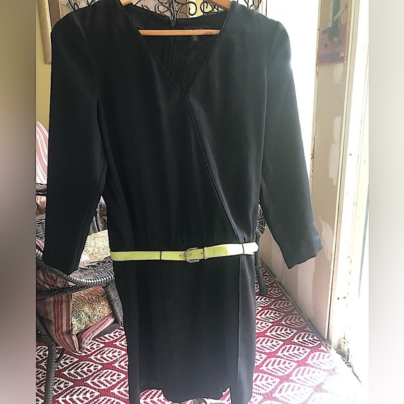 TED BAKER LONDON Ariyell Jumpsuit Shorts Romper w/Lime Green Belt, Lined - Picture 2 of 12